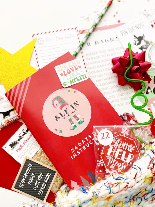 OLD VERSION (2023) Elf Box for Two Elf Household - 24 Days of Elf Mischief & Fun | 2 Elf 2 Child